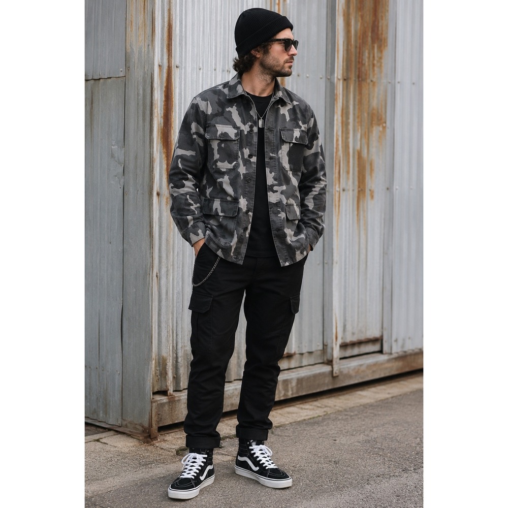 Propper Mens Urban Camo BDU Field Jacket Grey Black Large Regular RN 89108